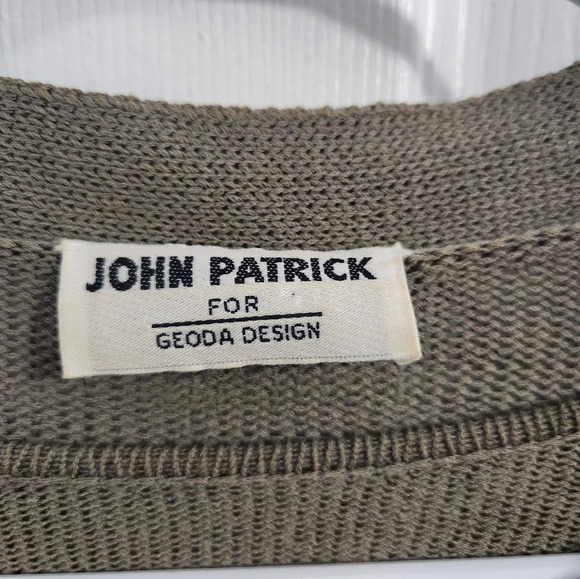 Vintage John Patrick for geoda design green open knit cardigan set beachy Large - Picture 7 of 16